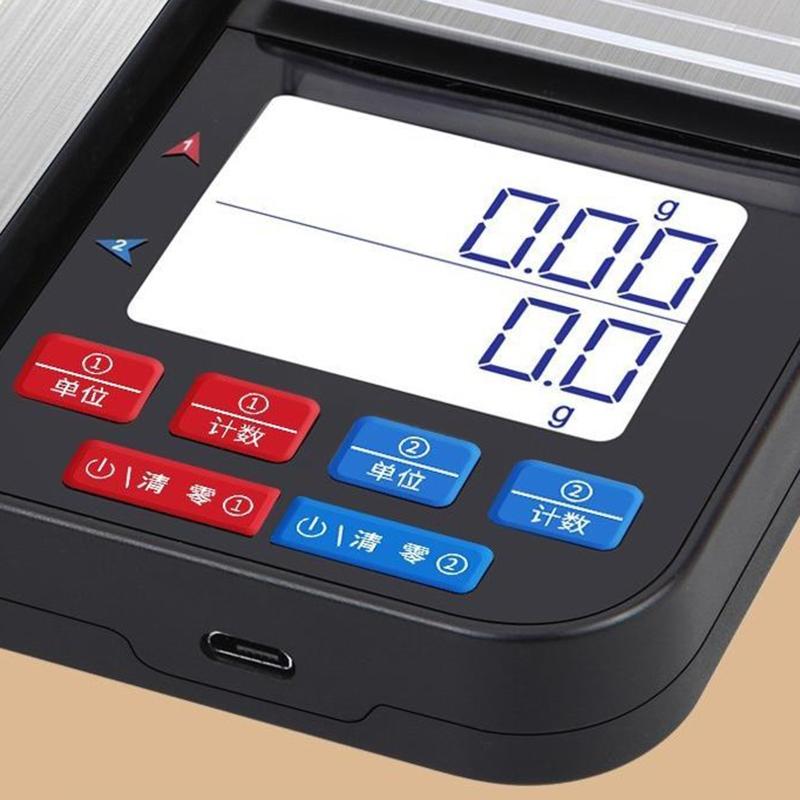 Digital Kitchen Food Scales with Dual Platform Weighing Design with Precision Accuracy & Tare Function Stainless Steel