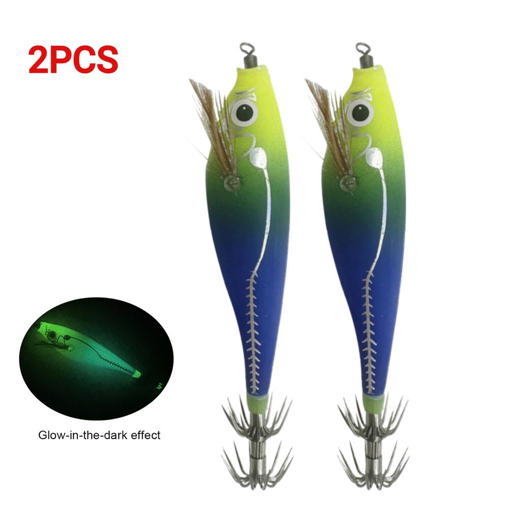 Светящаяся рыболовная приманка, светящаяся в темноте приманка для креветок, приманка для джиговой ловли, приманка для рыбалки в виде кальмара для осьминога, поддельные рыболовные снасти для каракатицы, жесткая наживка, морские приманки, снасти