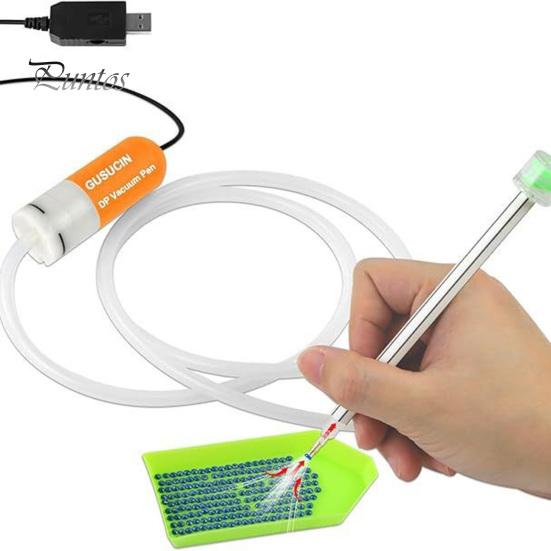 Алмазная ручка-вакуумная ручка для художественного вышивания Diamond Art Pen с питанием от USB, ручка-выщипчик страз без воска с вакуумным присосом для проектов по рукоделию Diamond Art