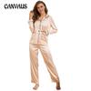 Women's Pajamas Autumn and Winter with Pockets Long-sleeved Trousers Homewear Suit