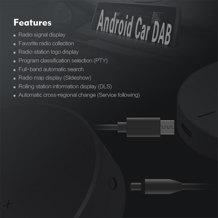 Автомобильный цифровой радиоприемник Type-C S DAB/DAB+ для навигации Android MP5