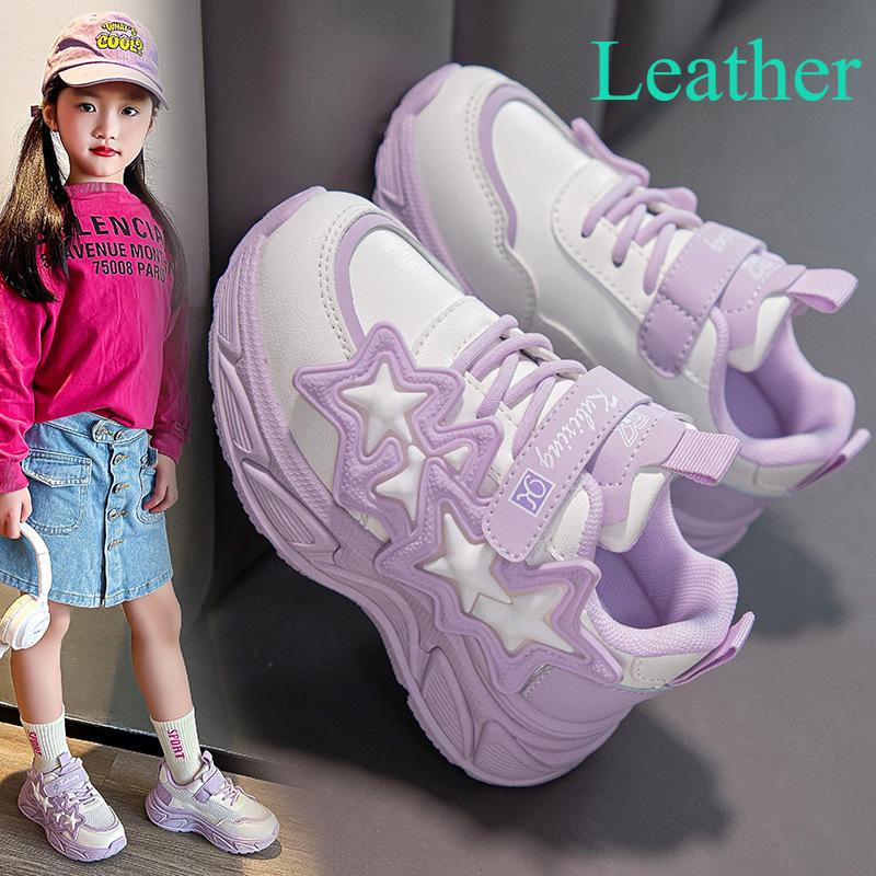 New Spring Girls' Comfortable Wear-Resistant Soft Sole Sneakers Breathable Mesh Outdoor Running Shoes