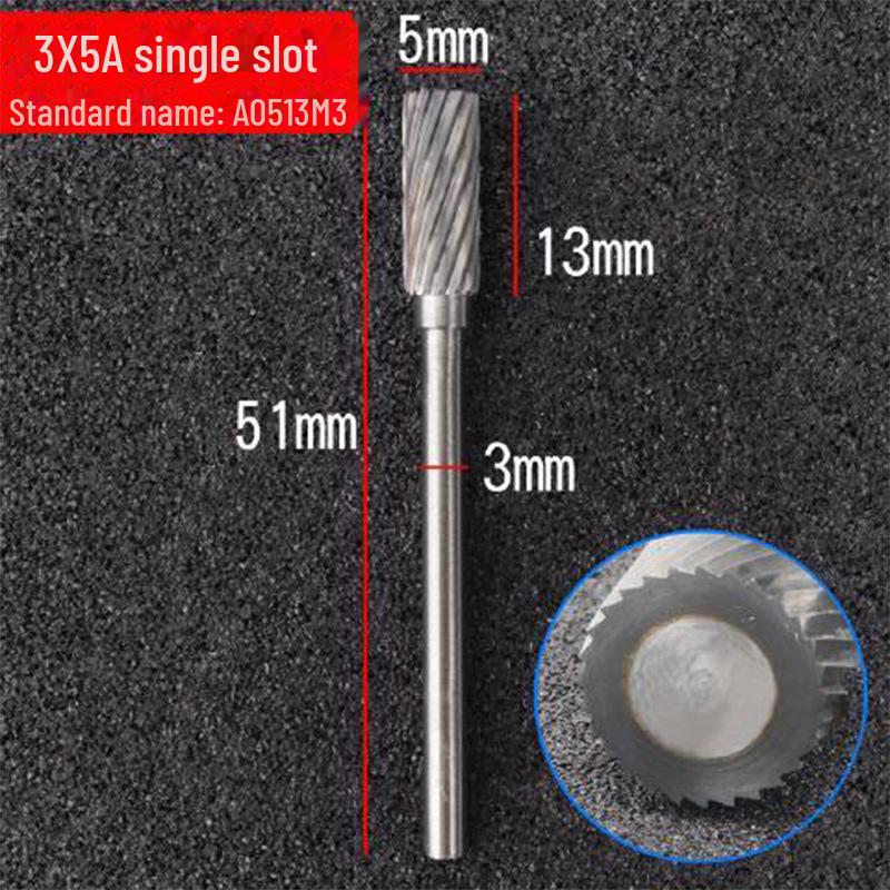 6mm Handle Tungsten Steel Grinding Head Carbide Rotary File for Polishing and Milling