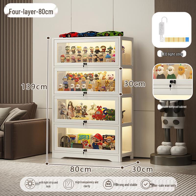 Акриловая стеклянная витрина с замком для игрушек и призов