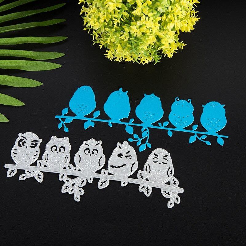 1pc Cute Owl Metal Embossing Cutting Dies DIY Carbon Steel Cutting Die Embossing Machine Die Cuts for Card Making
