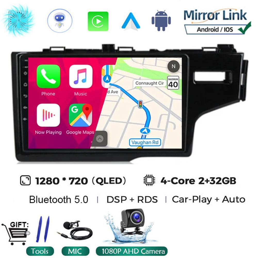 9'' Android 14 автомобильное радио для Honda Fit Jazz 2013 2014 2016 2018 GPS навигация стерео мультимедиа видеоплеер экран головное устройство