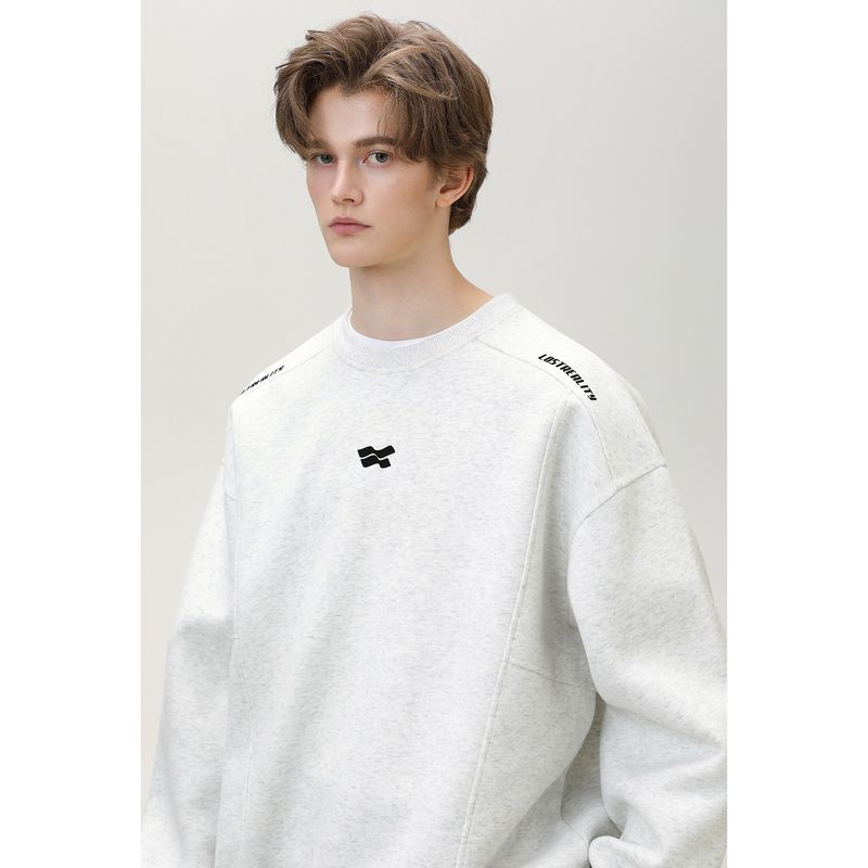 Hoodless Hoodie Men's American round Neck Heavy 2025 New Autumn and Winter Loose O-neck pullover Black Top Tide