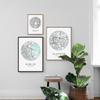 Скандинавский минималистичный холст, картина с картой мира, плакат, Бостен Лэндон, Нью-Йорк, настенное искусство, украшение для дома, комнаты, цитаты, без рамки