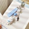 Cute Cartoon Kitten Holding Fish Keychain Kawaii Mini Cat Mobile Phone Pendant Bag Pendant Charms Backpack Decoration Gifts