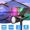 Solar Powered 7LED Lamp Adjustable Solar Spotlight In-Ground IP65 Waterproof Landscape Wall Light Outdoor Lighting