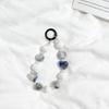 Цепочка для мобильного телефона с бусинами 'Цветная любовь', браслет с персонализированным кулоном, браслет, ремешок на запястье против потери, кулон, кулон, продвинутое ощущение