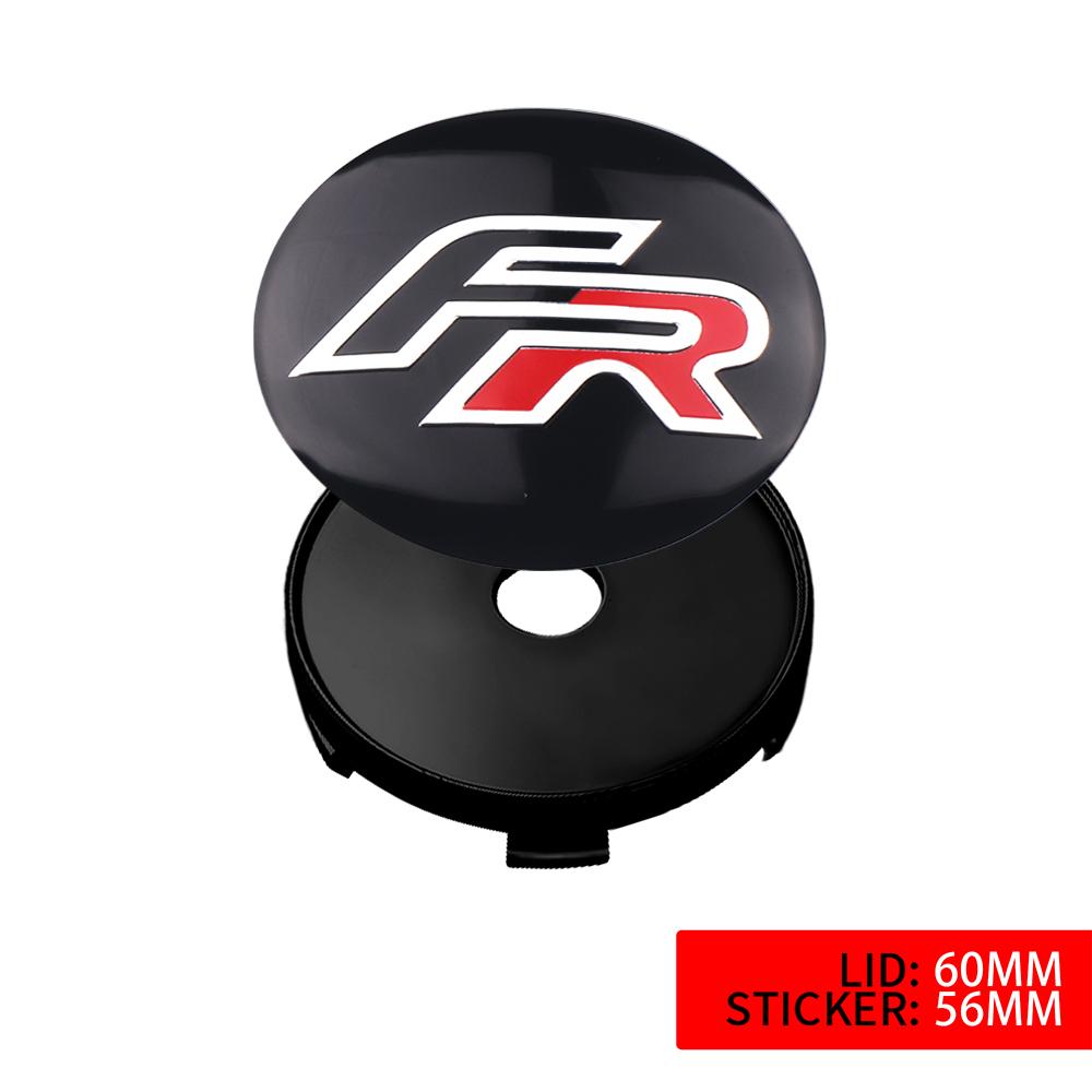 vhzh5 4Pcs Car Wheel Center Hub Cap Badge Tire Rim Covers Sticker For Seat FR Leon Ateca Arosa Exeo Ibiza Cupra MK1 Toledo Accessories