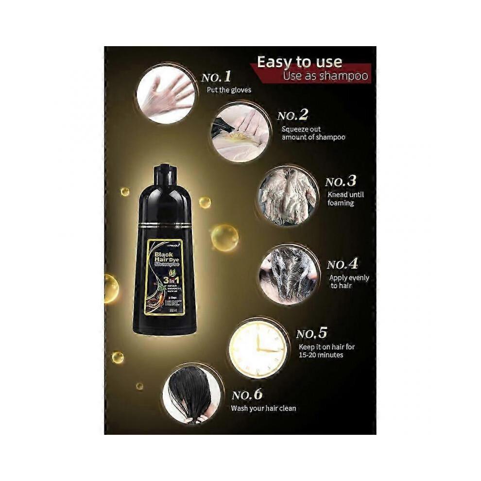 (Dark brown)Hair Color Shampoo Hair Dye Shampoo Colors Hair in Minutes for Women and Men