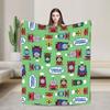 T-Thomas The Train Friends   Blankets  Camping Flannel Throw Blanket For Couch Chair Super Warm Custom Quality Bedspread Gift