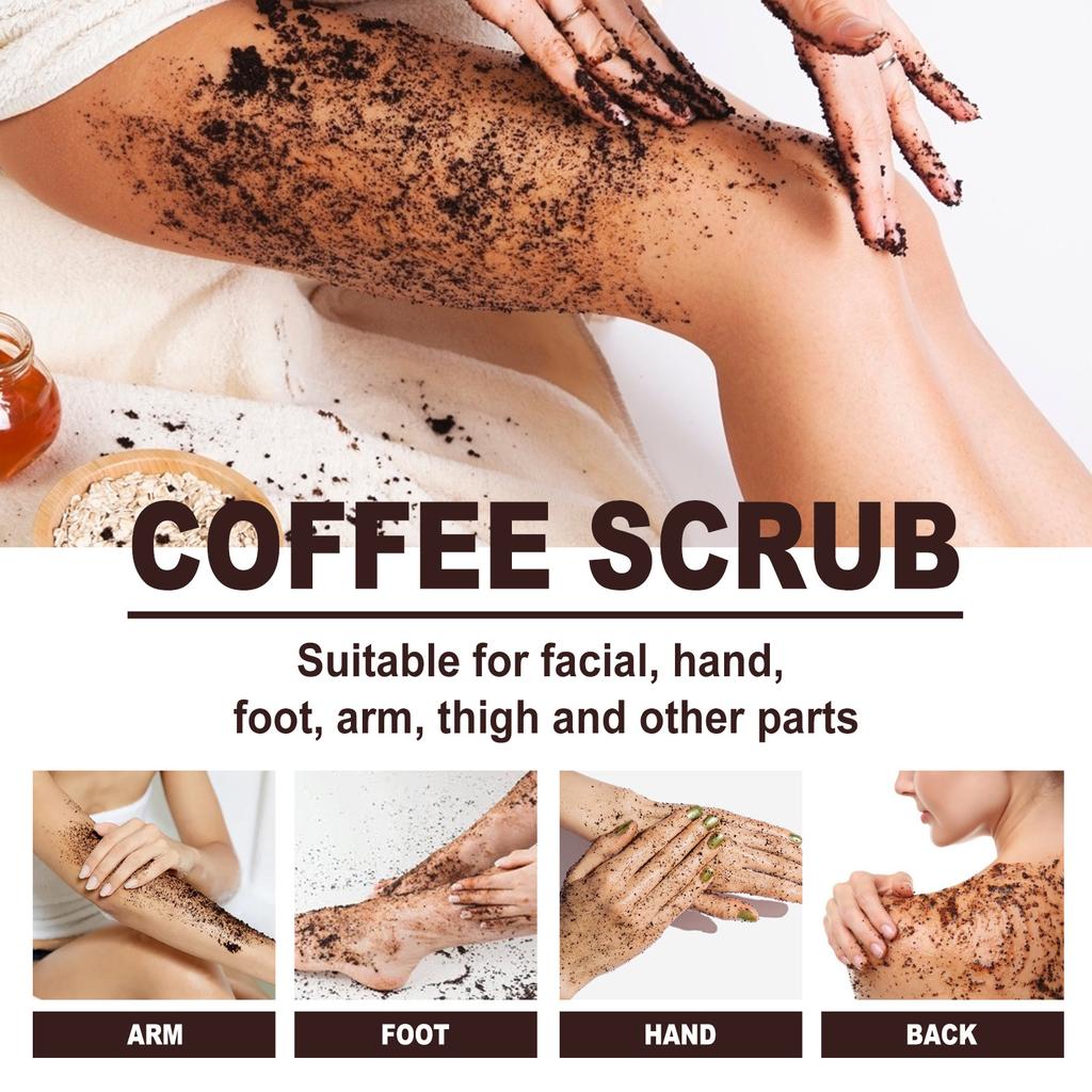 JAYSUING Exfoliating Coffee Body Scrub, Remove Dead Skin Cells, Moisturizing Skin Scrub, Smooth Skin & Even Tone for Daily Body Care