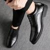 Black Men's Formal Shoes Spring Autumn Social Shoe Male Business Footwear Elegant and Classic Low Price Leather Casual 39 Suit