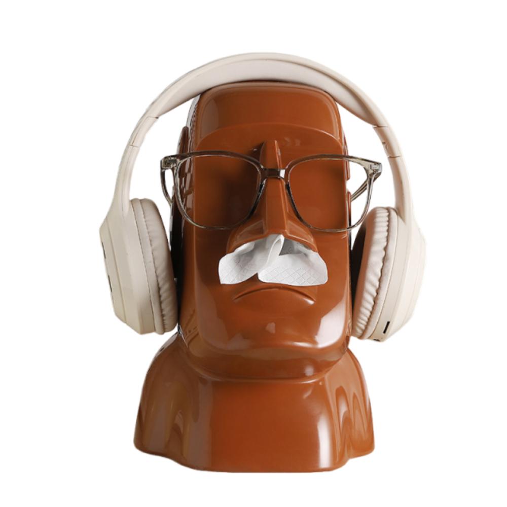 Creative Paper Towel Container Stone Statue Headphone Holder Sunglasses Storage Rack  Household