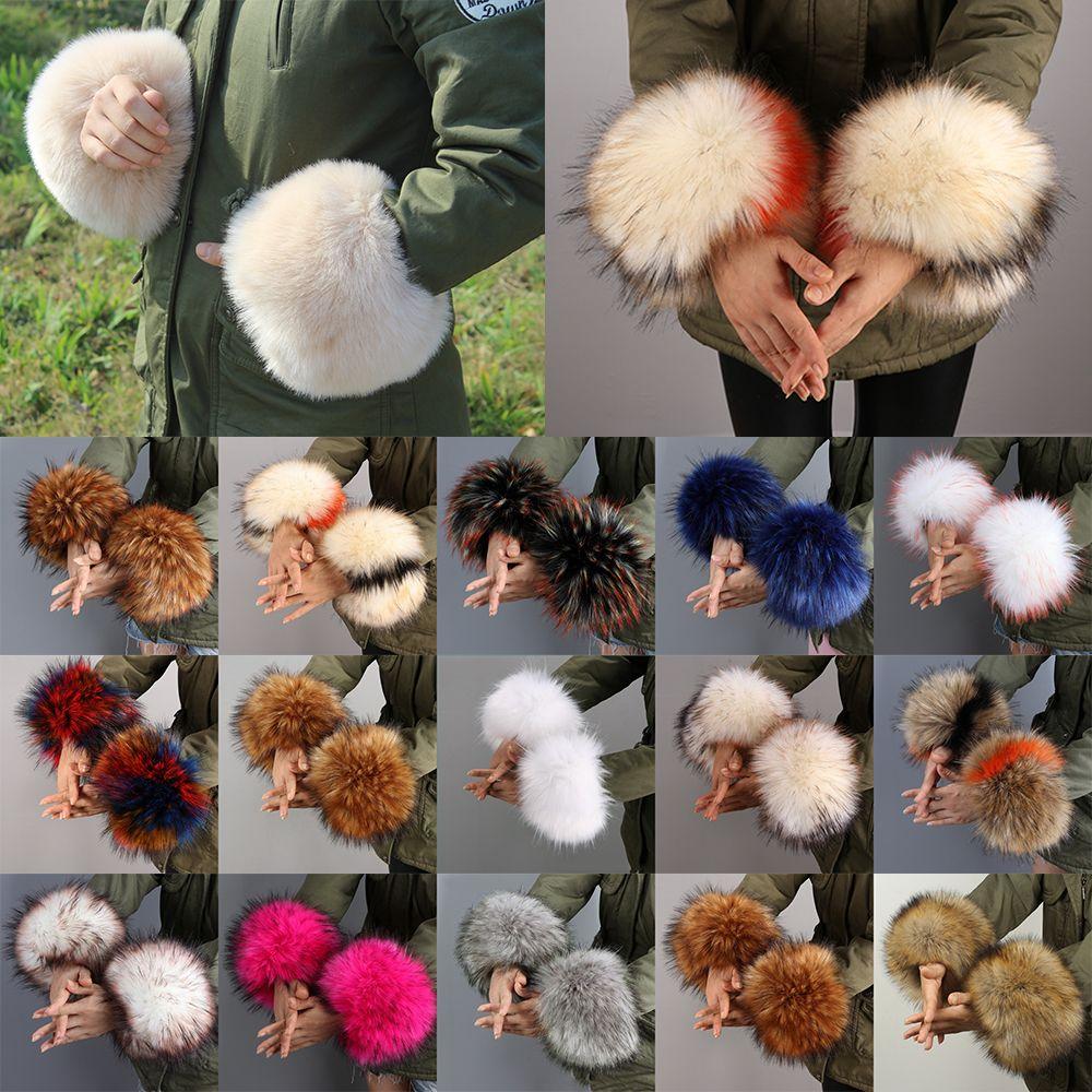 Аксессуары для одежды Теплый напульсник Эластичный ветрозащитный нарукавник на запястье Искусственный мех Дамский плюшевый манжет