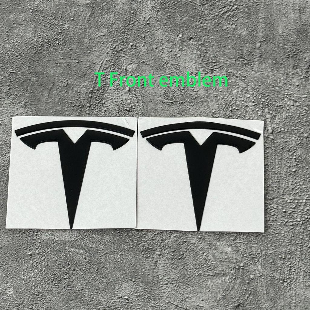 100% Оригинальный металлический логотип-эмблема Tesla Model 3/Y - Комплект для замены на передний или задний багажник, Декоративные элементы кузова, Аксессуар для автомобиля