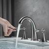 Nordic Style Basin Faucet 3 Holes Bathroom Sink Faucet Deck Mounted Cold Hot Vintage Mixer Taps Bathtub Faucet