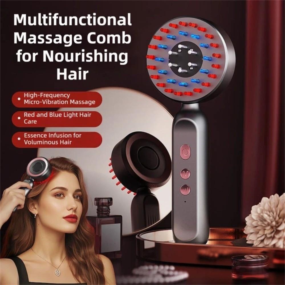 Multifunctional Introduction Liquid Head Massage Comb 2in 1 Vibrating Head Relaxation Tool Gift