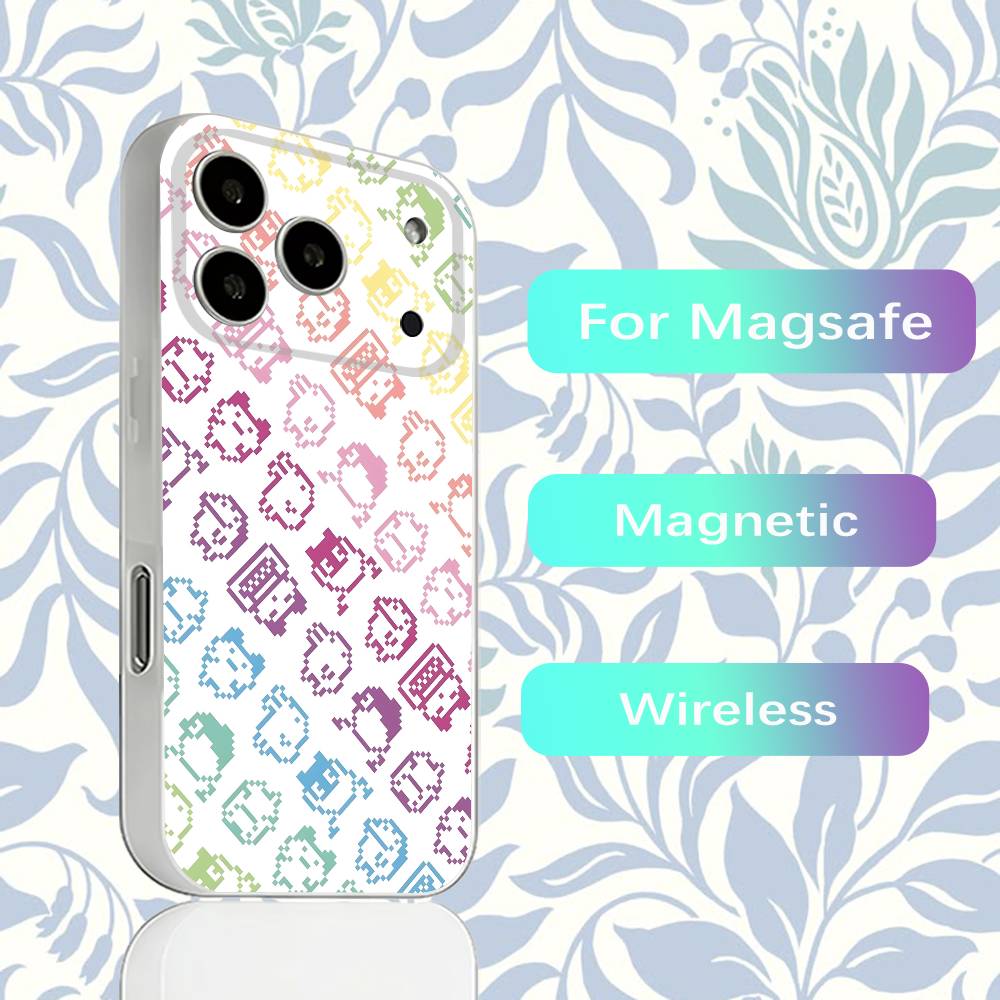 T-Tamagotchi Cute Game Phone Case For iPhone 15,16,17,13,14,11,12,Pro,Max,Plus,Air,Mini with Magsafe Magnetic Transparent Matte