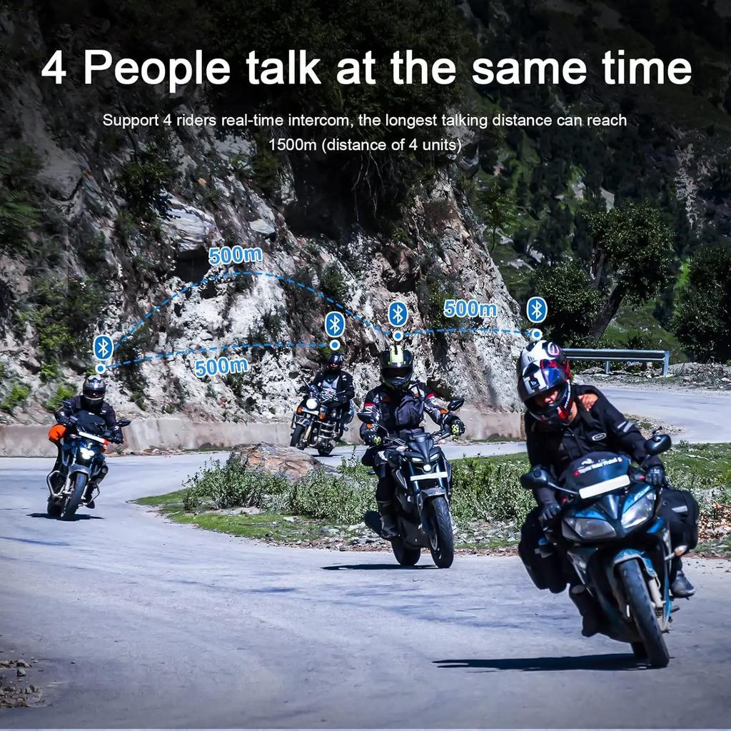 Мотоциклетный шлем Bluetooth Intercom V4 Plus Футбольный арбитр Bluetooth Intercom наушники с шумоподавлением CVC и FM-радио