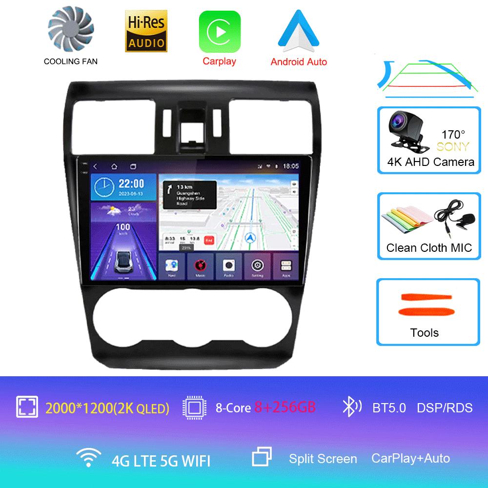 Android 14 Video Player Car Stereo Radio For Subaru Forester 4 SJ XV 2012-2015 4G Multimedia Navigation GPS Carplay 360 Camera