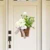 Front Door Flowers Basket Cream Hydrangea Hanger Wreath