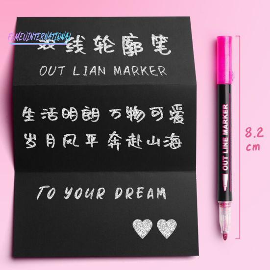 Набор ручек с металлическими блестками 8/12/24 цвета для детей и подростков — быстросохнущие, плавные, забавные принадлежности для рисования каракулей