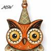 Vintage Cartoon Pumpkin Ghost Wood Decor 6Pcs Halloween Ornaments for Tree Decorations, Black Cat Cutout Courtyard Scene Owl Hanging Pendants,