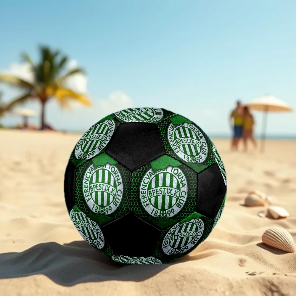 SIZE 5 Ferencvárosi TC Soccer Ball Colorful All Ages Machine Stitched PVC Competition Ready Durable High-Bounce