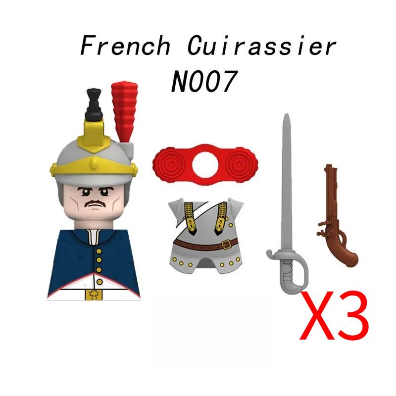 MOC Средневековый Военный Наполеоновские Войны Строительные Блоки Британская Французская Армия Пехота Кавалерия Фигурка Солдата Кирпичный Конструктор