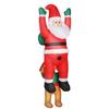 7FT Hanging Christmas Inflatable Santa with Dog, Christmas Blow Up Decoration with Built-in LED Lights for Garden, Indoor Outdoor Home Decor