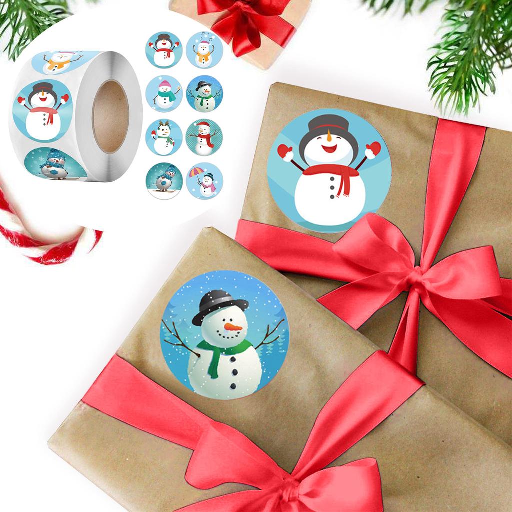 Pack Sticker Christmas Holiday Gift Decorating Gift 1 Roll 500 Posts Christmas