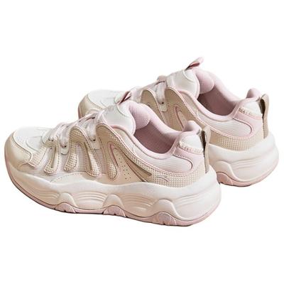 Молочный коктейль 2 Модные Удобные Повышающие рост Амортизирующие Низкие Кеды Повседневная обувь Женские кроссовки Розовый 122548881-1