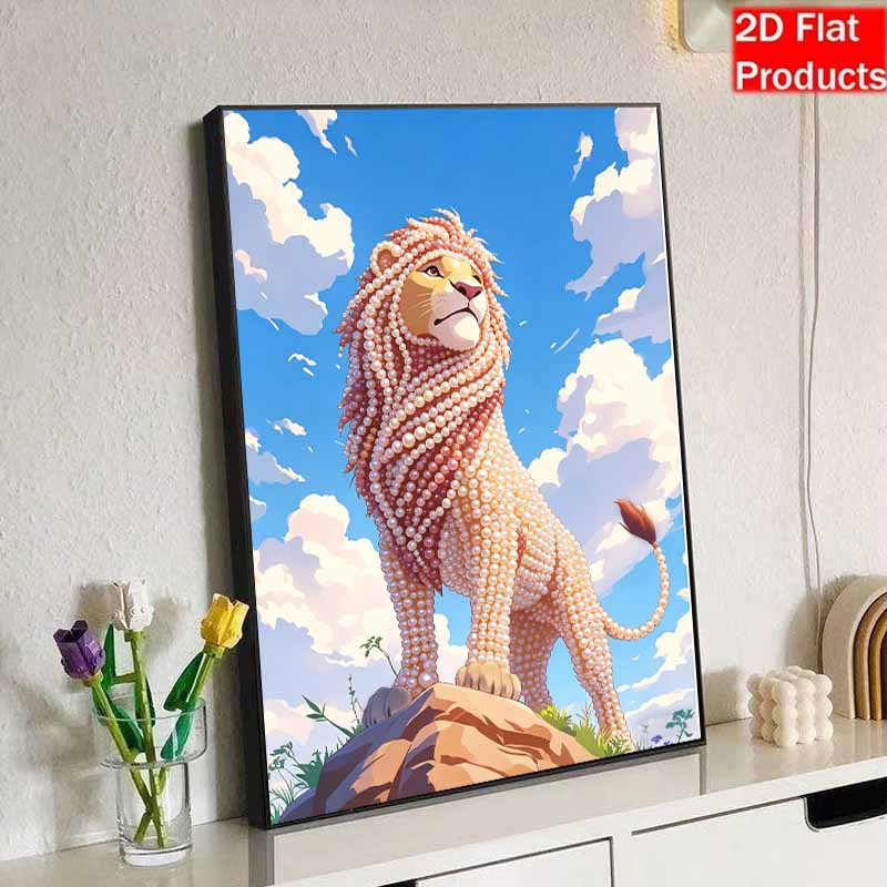 Disney DIY Жемчужная живопись Король Лев Декоративная картина Креативные украшения Подарки друзьям Настольные украшения Домашний декор