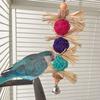 Pet Bird Chew Toy Natural Colorful Rattan Balls for Cockatiel Conure Cockatoos Teeth Grinding Toy for Cage