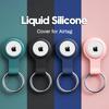 Original Liquid Silicone Protective Cover For AirTag Case Protector Bumper On for Apple AirTags Tracker Keychain Buckle Llavero