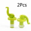 2Pcs/1Set Novelty Silicone Wine Bottle Stoppers Beer Wine Cork Plug Bottle Cover Kitchen Bar Tool Color Random