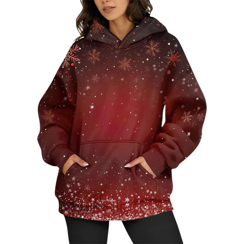 Women's Fashion Daily Versatile Casual Crewneck Sweatshirts Long Sleeve Printed Top Sweatshirts