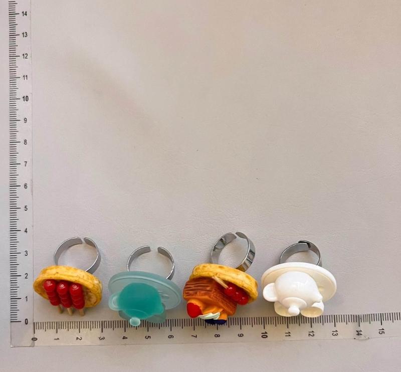 Simulation Kettle Tea Set Rings Adjustable Finger Rings New Chinese Style Adorment Stackable Rings Accessory for Women