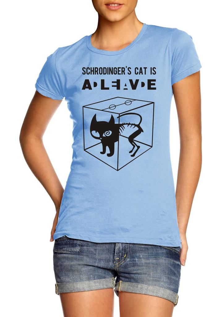 Schrodingers Cat Funny Sheldon T-Shirt Womens