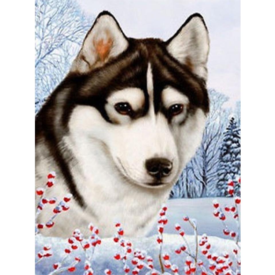 5D DIY алмазная живопись животное хаски картина полная алмазная вышивка горный хрусталь мозаика набор для вышивки крестом украшение мебели