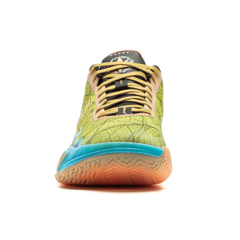 Li Ning Liren 5 Нескользящие Покрытие Легкие Амортизация Баскетбольные кроссовки Мужские Оранжево-синие ABAU095-6