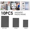 10Pcs Blank Photo Frame Magnetic Photo Frames for Refrigerator with Black Border Pictures Display Frame 4"X6",5"X7",8.5"X11"
