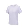 Comfortable Minimalist Sports Versatile Solid Color Round Neck Pullover Short Sleeve T-Shirt Women Tops Light-Purple Gray 162535109-4