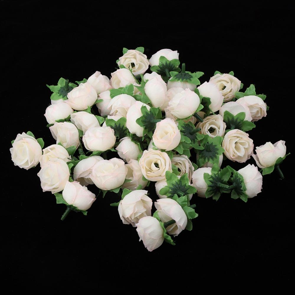 50pcs Champagne Color Artificial Peony Heads 1.2 Inch Diameter Artificial Rose Heads Baby Shower