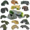 Life Like Stone Basking Platform Landscape Decoration Cave Shelter House for Reptiles Aquariums and Terrariums Ornament