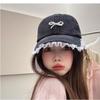 Lace Bowknot Baseball Hat Bowknot Peaked Cap Fashion Denim Hat  Outdoor